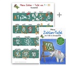 E&amp;Z-Verlag Gmbh - Meine Zahlen-Tafel von 1-20 Lernposter DIN A4 laminiert + Schreiblernheft DIN A5, 2 Teile