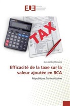 Jean-Lambert Banzara - Efficacité de la taxe sur la valeur ajoutée en RCA