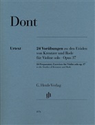 Jakob Dont, Dominik Rahmer - Jakob Dont - 24 Vorübungen zu den Etüden von Kreutzer und Rode für Violine solo op. 37