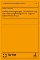 Vitaliy Kaminskiy - Korrespondenzregelungen zur Neutralisierung von Besteuerungsinkongruenzen aufgrund hybrider Gestaltungen