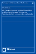 Julia Eickbusch - Die Zweckbestimmung von Medizinprodukten und ihre Auswirkung auf Haftung und Verantwortlichkeit von Anwender und Betreiber