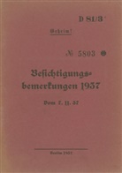 Thoma Heise, Thomas Heise - D 81/3+ Besichtigungsbemerkungen 1937 - Geheim