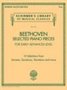 Ludwig van Beethoven - Beethoven: Selected Piano Pieces - Early Advanced Level Arrangements - Schirmer's Library of Musical Classics Volume 2151