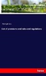 Anonymous - List of premiums and rules and regulations