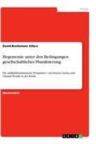 David Breitwieser Alfaro - Hegemonie unter den Bedingungen gesellschaftlicher Pluralisierung