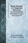 K. Bruhns, C. F. Gauß, A. von Humboldt - Briefe Zwischen A.V. Humboldt Und Gauss