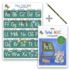 Helga Momm, E&amp;Z-Verlag Gmbh - Mein Tafel-ABC Druckschrift Lernposter DIN A4 + Schreiblernheft DIN A5 auf 120g/m² Zeichenkarton + Staedler Bleistift, 3 Teile