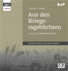 Theodor Fontane, Matthias Ponnier - Aus den Kriegstagebüchern, 1 Audio-CD, 1 MP3 (Audiolibro)