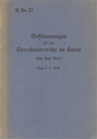 Thoma Heise, Thomas Heise - H.Dv. 27 Bestimmungen für den Sprachunterricht im Heere