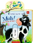 Antje Flad, Antje Flad - Schieb mal, hör mal!: Muh! Wen hörst du hier?, m. Soundeffekten