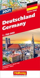 Hallwag Kümmerly+Frey AG, Hallwa Kümmerly+Frey AG, Hallwag Kümmerly+Frey AG - Deutschland 2021 Strassenkarte 1:750 000