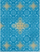 Der Zauber Indiens Großes Notizheft (A5) Motiv Blaues Ornament