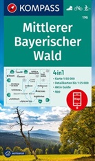 KOMPASS-Karte GmbH, KOMPASS-Karten GmbH, KOMPASS-Karten GmbH - KOMPASS Wanderkarte 196 Mittlerer Bayerischer Wald 1:50.000
