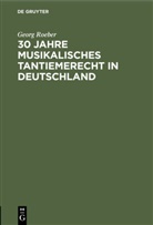 Georg Roeber, Degruyter - 30 Jahre Musikalisches Tantiemerecht in Deutschland