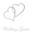 Lollys Publishing - Wedding Guest Book, Bride and Groom, Special Occasion, Comments, Gifts, Well Wish's, Wedding Signing Book with Silver Love Hearts (Hardback)
