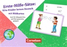 Deutsch lernen mit Fotokarten - Kita: Erste-Hilfe-Sätze: Kita-Kinder lernen Deutsch mit Bildkarten