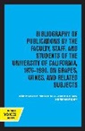 Bibliography of Publications By Faculty, Staff Students of