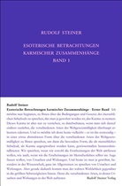 Rudolf Steiner, Rudolf Steiner Nachlassverwaltung, Rudol Steiner Nachlassverwaltung - Esoterische Betrachtungen karmischer Zusammenhänge. Bd.1