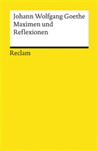 Johann Wolfgang von Goethe, Benedik Jessing, Benedikt Jeßing - Maximen und Reflexionen