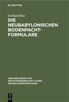 Gerhard Ries - Die neubabylonischen Bodenpachtformulare
