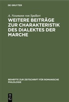 A Neumann von Spallart, A. Neumann von Spallart, A Neumann-Ritter von Spallart - Weitere Beiträge zur Charakteristik des Dialektes der Marche