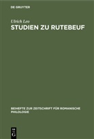 Ulrich Leo - Studien zu Rutebeuf