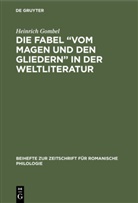 Heinrich Gombel, Alfon Hilka, Alfons Hilka - Die Fabel "Vom Magen und den Gliedern" in der Weltliteratur
