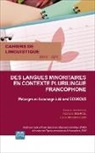 Collectif - Langues minoritaires en contexte plurilingue francophone