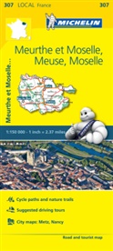 Michelin - Meuse, Meurthe-et-Moselle, Moselle, - Michelin Local Map 307