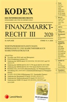 Werner Doralt - Kodex Finanzmarktrecht Band III 2020