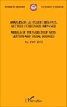 Collectif - Annales de la faculté des arts, lettres et sciences humaines Vol XVI - 2015