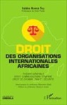 Saidou Nourou Tall, Saidou Nourou Tall - Droit des organisations internationales africaines