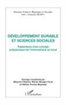 Marjori Filliastre, Marjorie Filliastre, Mario Mauger-Parat, Marion Mauger-Parat, Meynaud, Hélène-Yvonne Meynaud - Développement durable et sciences sociales