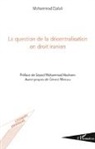 Mohammad Djalali - La question de la décentralisation en droit iranien