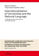 Thijs Keersmaekers, Danny Pieters - Internationalization of Universities and the National Language