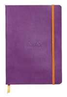 Clairefontaine - Rhodiarama flexi Blattes Notizbuch A5 80 Blatt liniert Papier elfenbein 90g, Violett