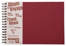 Clairefontaine - Reisealbum Age Bag A4 quer liniert und blanko 40 Blatt, Rot