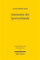 Alexander Seyb - Autonomie der Sportverbände