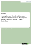 Anonym, Anonymous - Grundgüter und Grundbedürfnisse als Thema im Politikunterricht. Planung einer Unterrichtsstunde für die 5. Klasse, Realschule