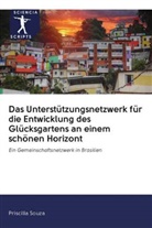Priscilla Souza - Das Unterstützungsnetzwerk für die Entwicklung des Glücksgartens an einem schönen Horizont