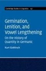 Kurt Goblirsch, Kurt (University of South Carolina) Goblirsch - Gemination, Lenition, and Vowel Lengthening