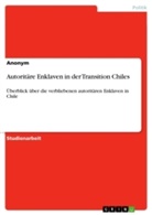 Anonym, Anonymous - Autoritäre Enklaven in der Transition Chiles