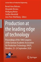 Bernd-Arno Behrens, Bernd-Arno Behrens et al, Alexande Brosius, Alexander Brosius, Wolfgan Hintze, Wolfgang Hintze... - Production at the leading edge of technology