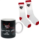 Tassen-Socken Set "Komme was wolle"