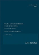 Pierangel Buongiorno, Pierangelo Buongiorno - "Senatus consultum ultimum" e stato di eccezione