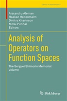Alexandru Aleman, Haaka Hedenmalm, Haakan Hedenmalm, Dmitry Khavinson, Dmitry Khavinson et al, Mihai Putinar - Analysis of Operators on Function Spaces
