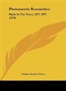 Charles Sanders Peirce - Photometric Researches