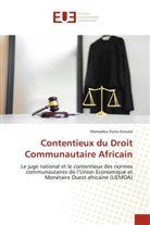 Mamadou Konaté, Mamadou Kono Konaté - Contentieux du Droit Communautaire Africain