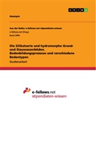 Anonym, Anonymous - Die Silikatserie und hydromorphe Grund- und Stauwasserböden. Bodenbildungsprozesse und  verschiedene Bodentypen