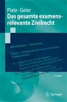 Anton Geier, Plate, Jürge Plate, Jürgen Plate - Das gesamte examensrelevante Zivilrecht